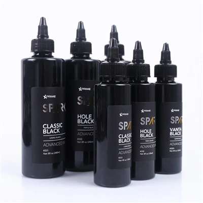 SPARK Black Series Tinta za tetoviranje: profesionalni set od 3 boje za preci...