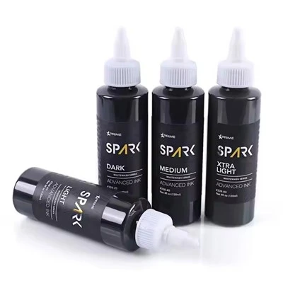 Sparkle Factory Custom 4oz 120ml Bijelo pranje zadivljujuće boje Pigment Pigment Koža Trostruka crna tinta leptir tetovaža
