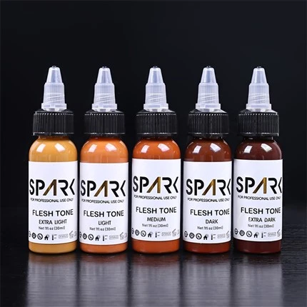 Set u boji kože 1OZ 5 komada bezolovne tinte za tetoviranje Spark tinte za tetoviranje Profesionalne maske tinte za tetoviranje Miješanje i kozmetičke tetovaže