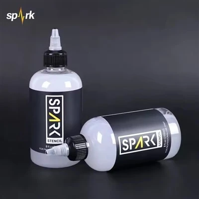 Spark veganski šabloni prijateljski brzi - Formula za sušenje Stuff Transfer gel 8 fl oz (240 ml) za primjenu tetovaža šablona