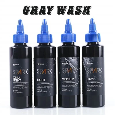 Spark Professional Organic 120ml siva šminka crna tetovaža tinta za tjelesnu umjetnost