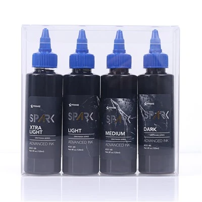 Spark najnoviji 4oz*4 sivi set za pranje vodootporne privremene tetovaže tinte
