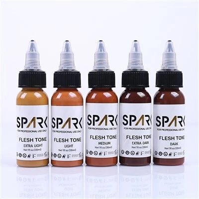 Spark Tattoo Ink Professional 1 Oz ton kože Tetoviranje tinta za portret u boji meso ton kože u boji tetovaža