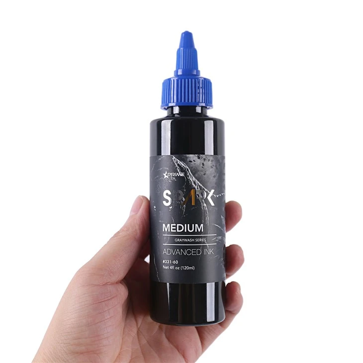 Spark Professional 120ml crna tetovaža tinta tjelesna umjetnost tetovaža Profesionalni zalihe tetovaže sive pranje šminke
