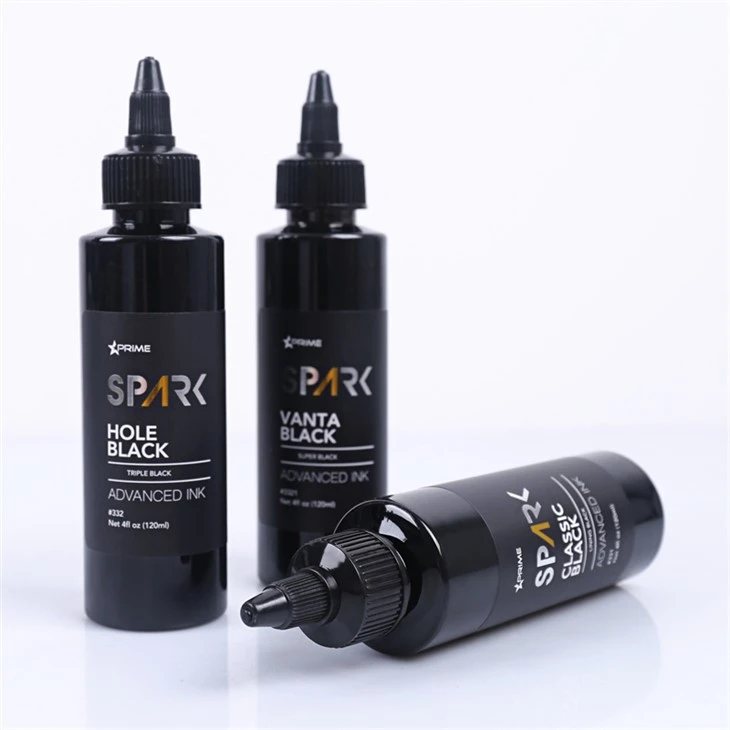 Klasična crna 4OZ podstava crna tinta serija Spark tinta za tetoviranje Tinta za tetoviranje crna svijetla