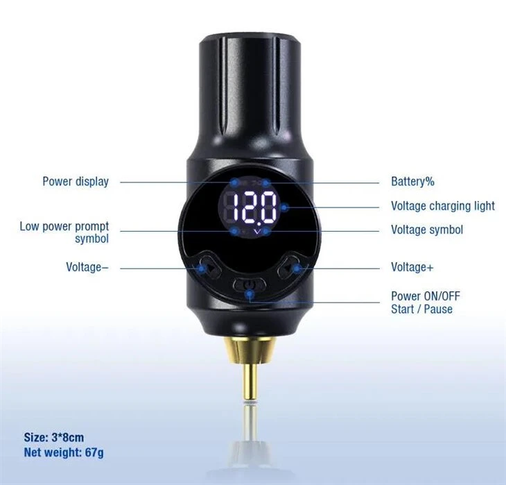 RCA MINI Tattoo Battery Bežično napajanje za tetovaže
