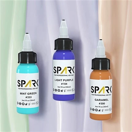Set od 25 boja Spark Tattoo Tinta Real Dark Gloss Black Spark