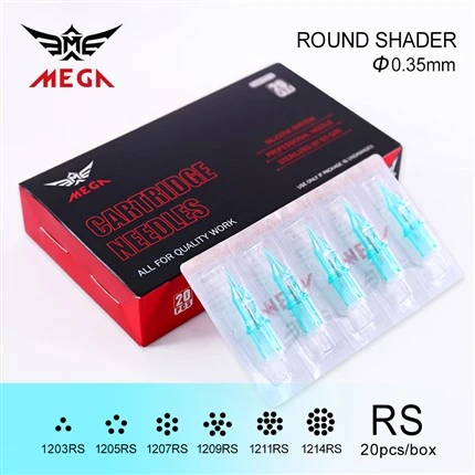 Mega okrugli Shader Tattoo patrone 0,35 mm