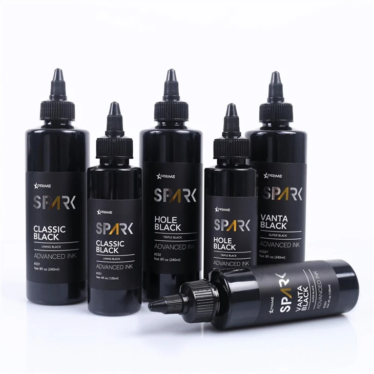 Super crna 8OZ serija crnih tinti Vanta Black Spark tinte za tetoviranje Set tinti za tetoviranje