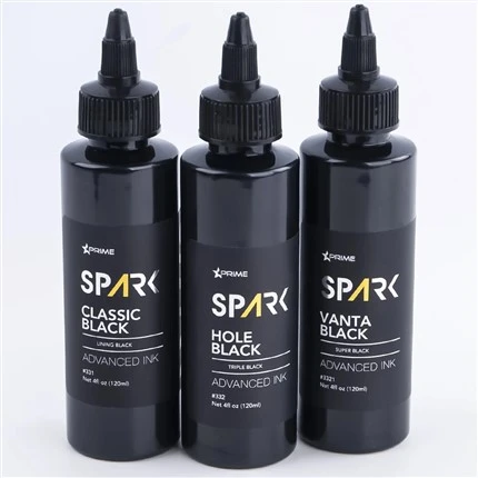 Tinte za tetoviranje u velikom broju 8OZ Black Ink Series Hole Black Triple Black Spark Tinta za tetoviranje Tinta za tetoviranje bez olova